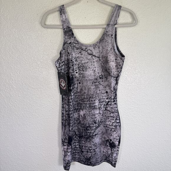 Affliction Dress Womens Small Praying Woman Mourning Graphic Tankdress Goth Emo - Picture 2 of 10